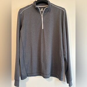 LIKE NEW Johnnie O Tech Quarter Zip- LARGE, Gray